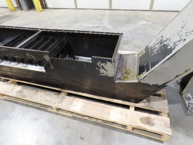 Enomoto Hinge Belt CNC Chip Conveyor 15"x 62" Infeed 30" Discharge 220V 3PH