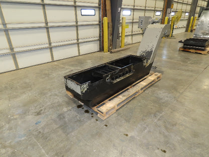 Enomoto Hinge Belt CNC Chip Conveyor 15"x 62" Infeed 30" Discharge 220V 3PH