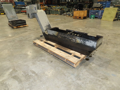 Enomoto Hinge Belt CNC Chip Conveyor 15"x 62" Infeed 30" Discharge 220V 3PH