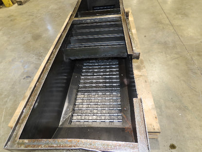 Enomoto Hinge Belt CNC Chip Conveyor 15"x 62" Infeed 30" Discharge 220V 3PH