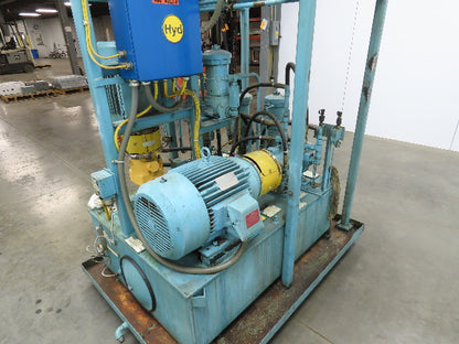 Hydraulic Power Unit Parker Pumps 1000PSI 10/7 GPM 100 Gal Tank