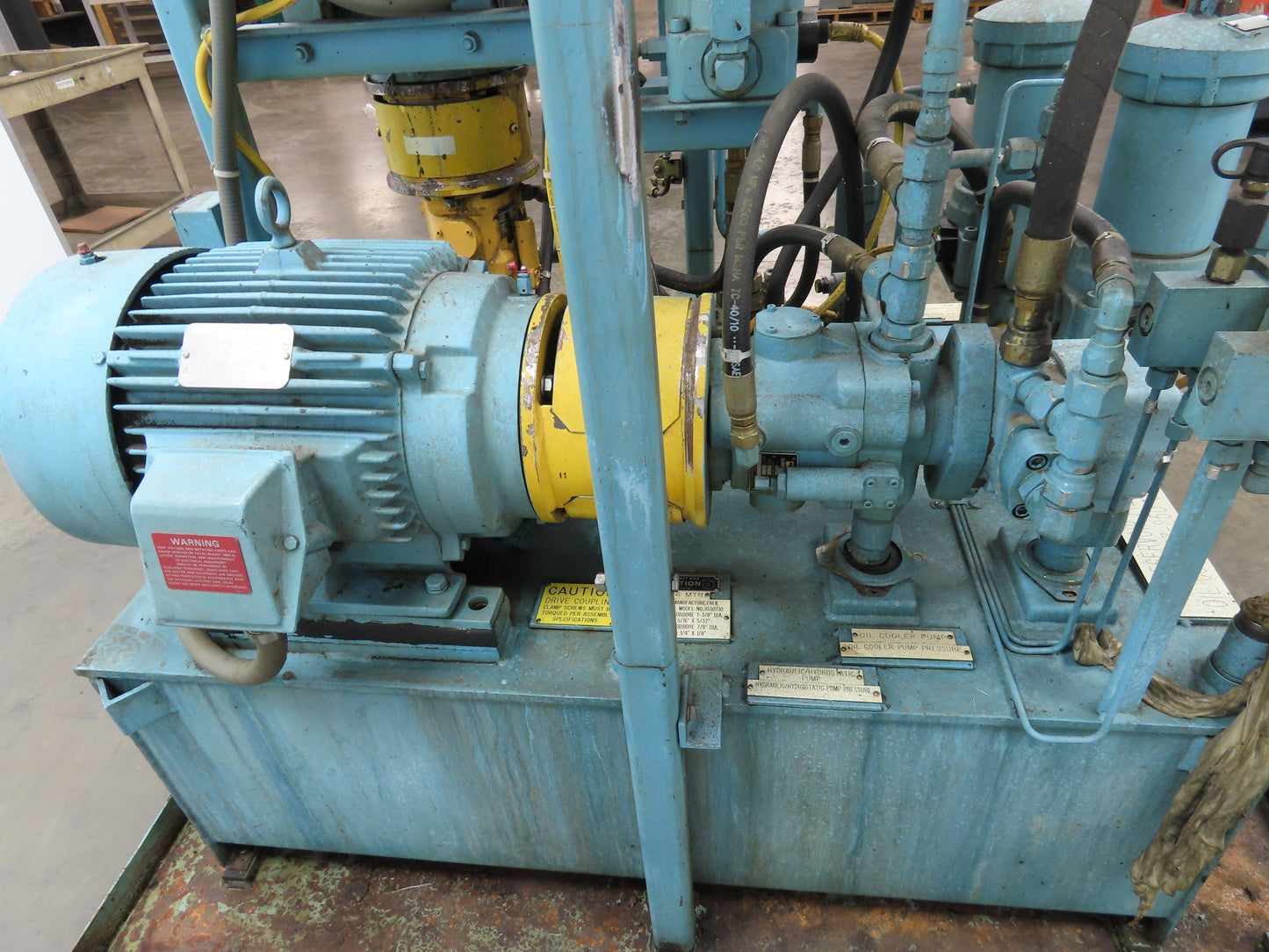Hydraulic Power Unit Parker Pumps 1000PSI 10/7 GPM 100 Gal Tank