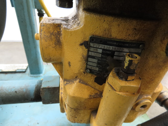 Hydraulic Power Unit Parker Pumps 1000PSI 10/7 GPM 100 Gal Tank