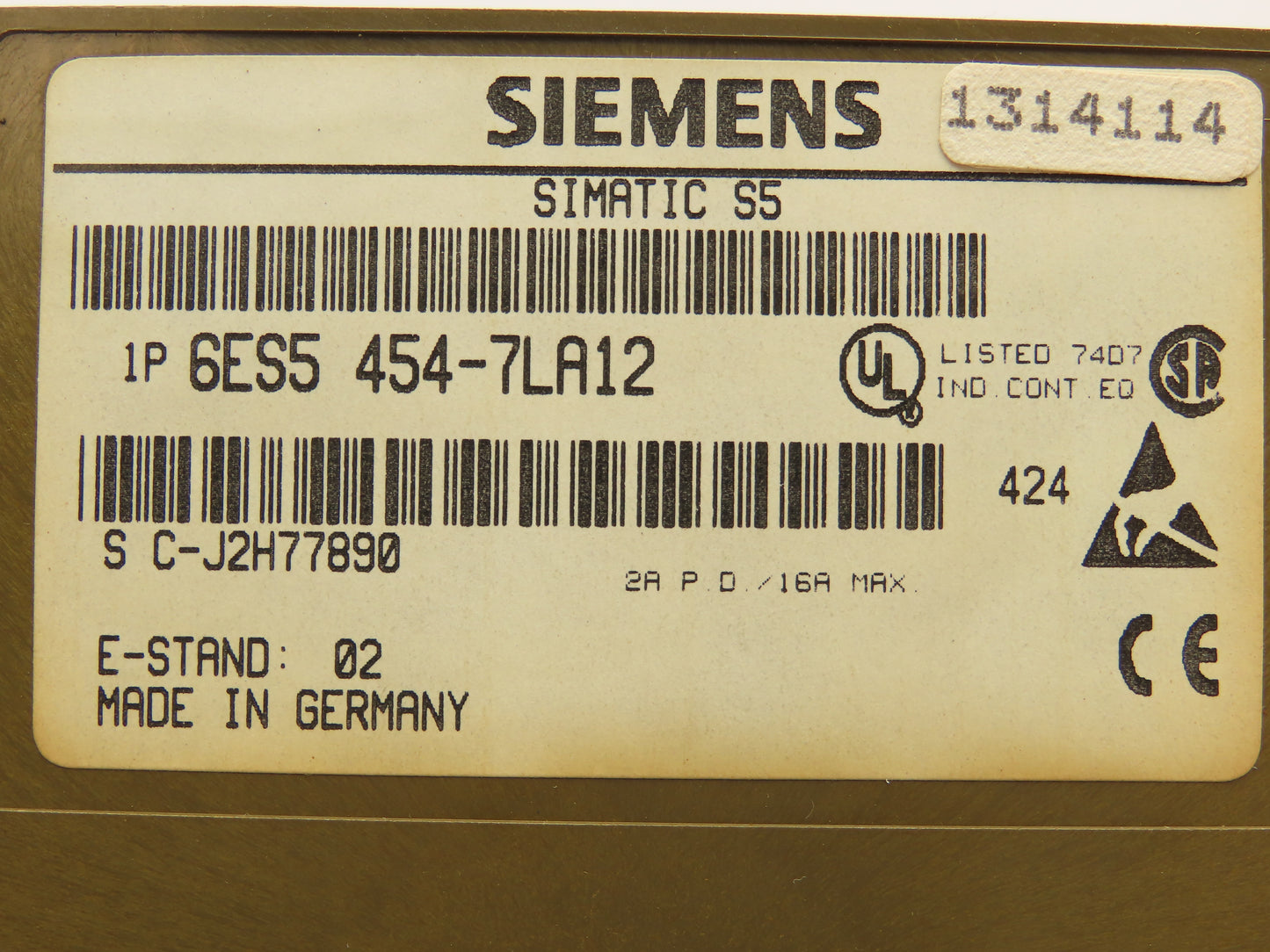 Siemens 6ES5 454-7LA12 PLC Slot Card Digital Output Module