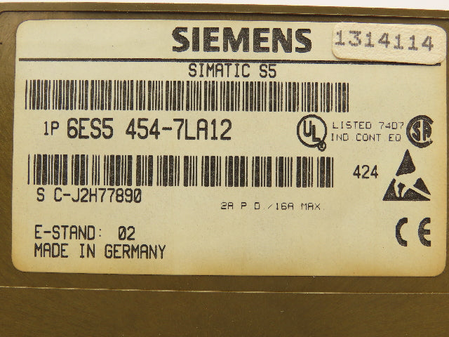 Siemens 6ES5 454-7LA12 PLC Slot Card Digital Output Module