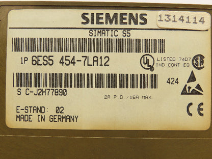 Siemens 6ES5 454-7LA12 PLC Slot Card Digital Output Module