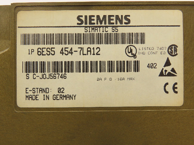 Siemens 6ES5 454-7LA12 PLC Slot Card Digital Output Module