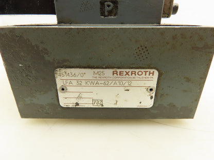 Rexroth LFA 32 KWA-62/A10/12 Cartridge Control Cover w/Directional Valve 4WE6D51