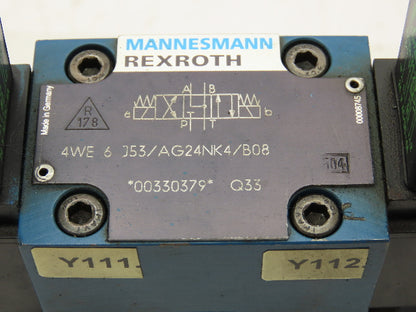 Rexroth 4WEH22 J74/ 4WE6 J53/AG24NK4/B08 Directional Control Solenoid Valve 24V