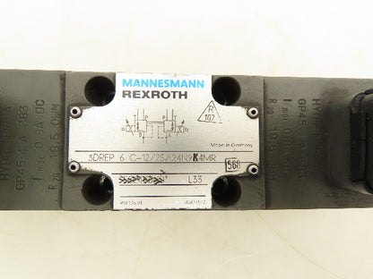 Rexroth 3DREP 6 C-12/25A24N9K4MR Proportional Reducing Solenoid Valve 24VDC