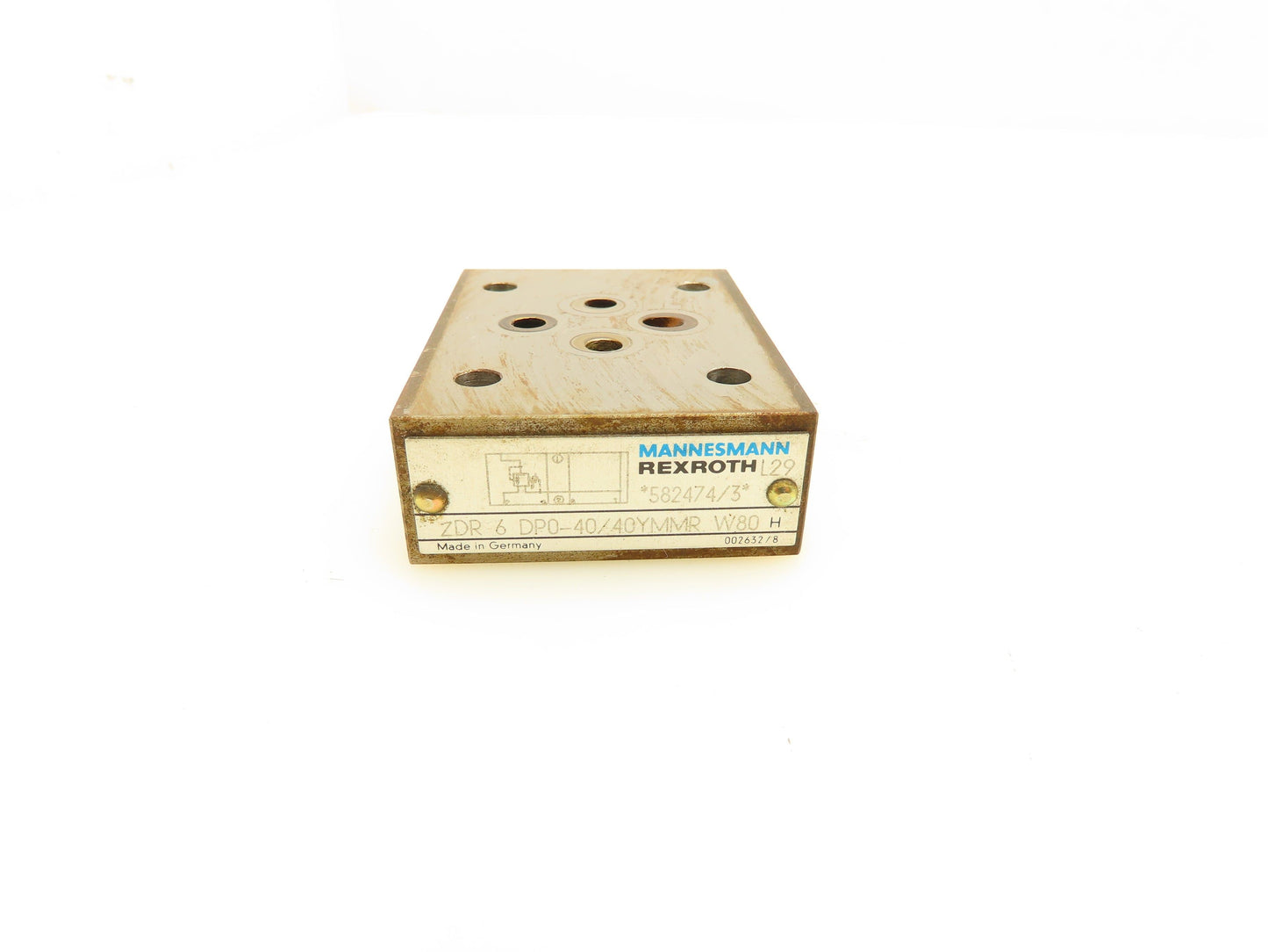 Rexroth ZDR 6 DP0-40/40YMMR W80 Hydraulic Reducing Sandwich Valve Sz 6