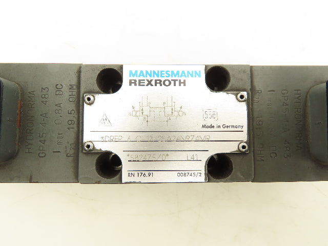 Rexroth 3DREP 6 C-12/25A24N9Z4MR Proportional Reducing Solenoid Valve 24vdc