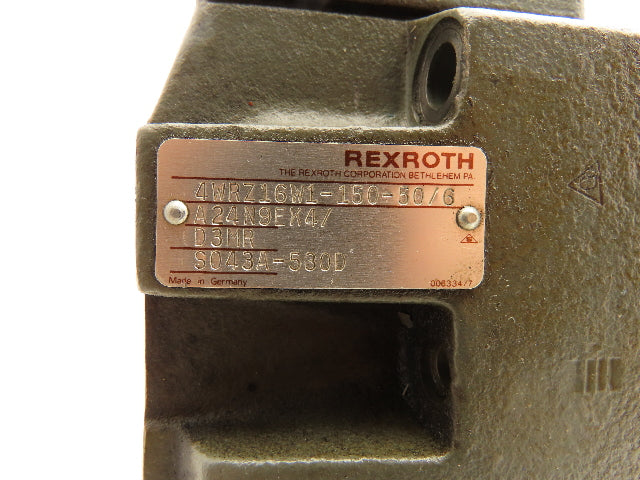 Rexroth 4WRZ16W1-150-50/6-A24N9EK4/D3MR Proportional Directional Valve