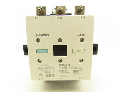Siemens 3TF5522-0AK6 IEC Motor Starter Contactor 300A 250Hp 600V 3Ph 120V Coil