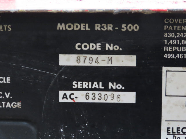 Lincoln 8794-M IDEALARC R3R 500 Amp DC Arc Stick Welder Power Source 3 PH Tested