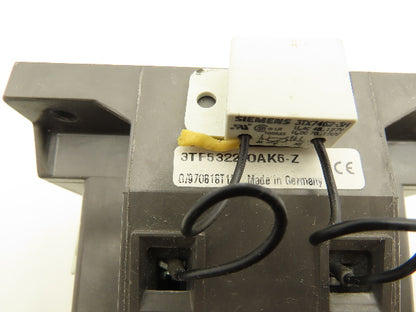Siemens 3TF5322-0AK6-Z IEC Motor Starter Contactor 210A 150Hp 600V 3Ph 120V Coil