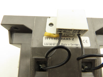 Siemens 3TF5322-0AK6-Z IEC Motor Starter Contactor 210A 150Hp 600V 3Ph 120V Coil