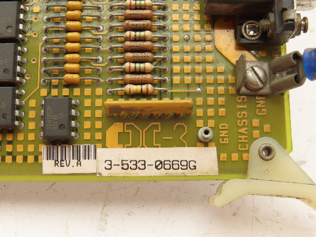 Cincinnati Milacron 3-533-0669G PLC Slot Card Temperature Control Circuit Board