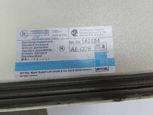 Rittal 1376 Electrical Enclosure 760x600x350mm Backplate Wall Mount