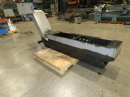 Enomoto Hinge Belt CNC Chip Conveyor 16"x 62" Infeed 36-42" Discharge 220V 3PH
