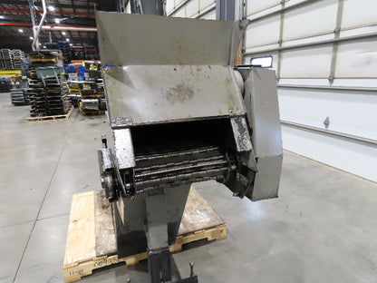 Enomoto Hinge Belt CNC Chip Conveyor 16"x 62" Infeed 36-42" Discharge 220V 3PH