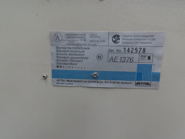 Rittal 1376 Electrical Enclosure 760x600x350mm Backplate Wall Mount