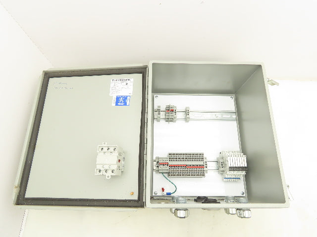 Wiegmann B141208CH Electrical Enclosure 14x12x8" Wall Mount Control Panel Extras