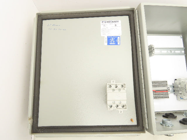Wiegmann B141208CH Electrical Enclosure 14x12x8" Wall Mount Control Panel Extras
