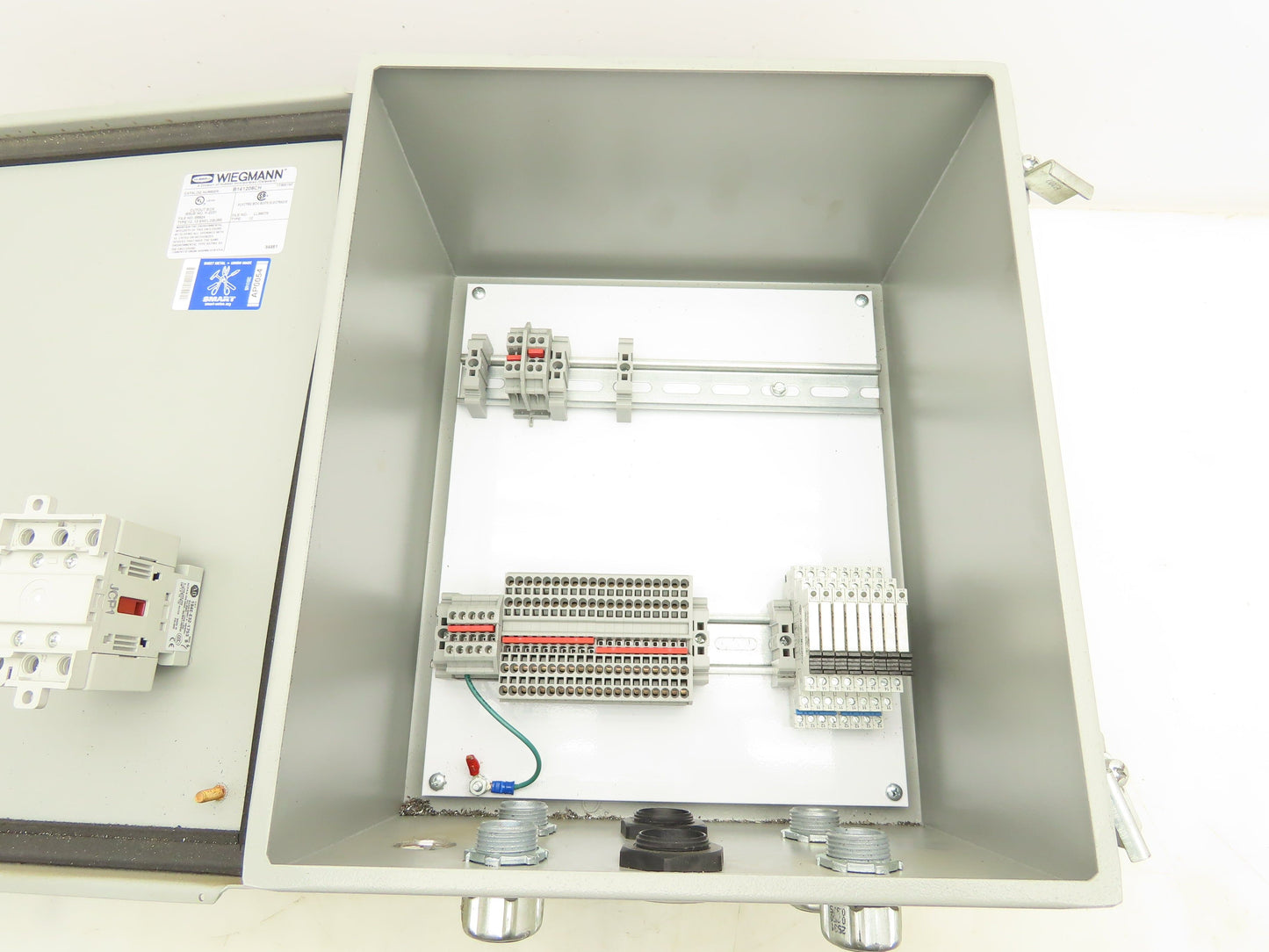 Wiegmann B141208CH Electrical Enclosure 14x12x8" Wall Mount Control Panel Extras