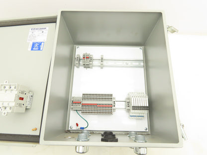 Wiegmann B141208CH Electrical Enclosure 14x12x8" Wall Mount Control Panel Extras