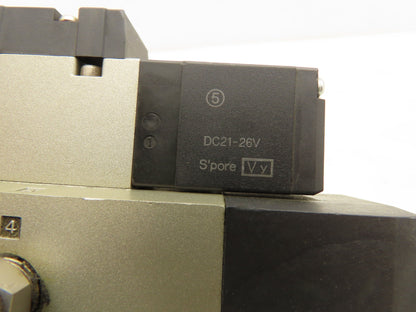 SMC VFS2100-5FZ-02T Solenoid Valve 5/2 Spool 24VDC Base Unit 3/8" NPT Ports