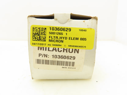 Milacron 10360629 Hydraulic Oil Filter Element 5 Micron 2066746