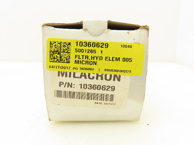 Milacron 10360629 Hydraulic Oil Filter Element 5 Micron 2066746