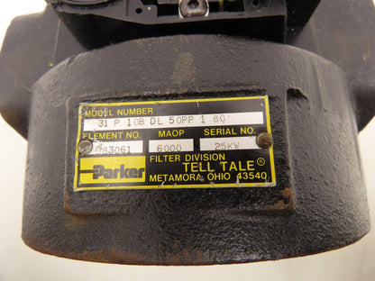 Parker 31P10BDL50PP180 Hydraulic Oil Filter Tell Tale Base High Pressure