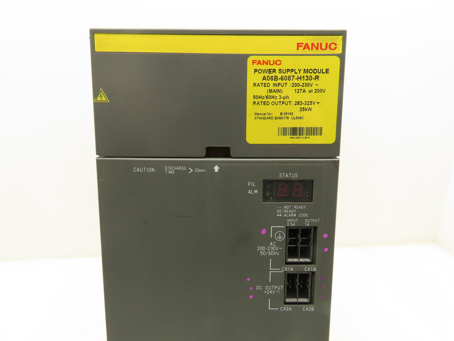 Fanuc A06B-6087-H130-R Power Supply Module 200-230VAC 283-325VDC 127A@200V 3PH