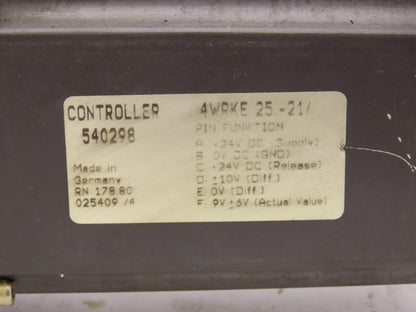Rexroth 4WRKE 25 W3-500-21H/6A24K9/D3M Proportional Directional Servo Valve 24V