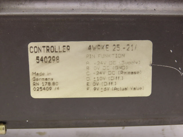 Rexroth 4WRKE 25 W3-500-21H/6A24K9/D3M Proportional Directional Servo Valve 24V