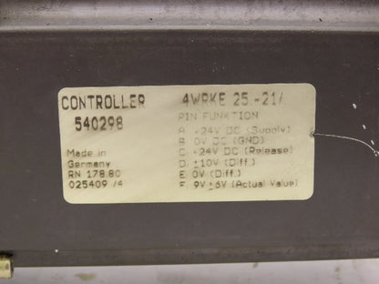 Rexroth 4WRKE 25 W3-500-21H/6A24K9/D3M Proportional Directional Servo Valve 24V