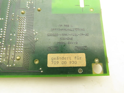 Siemens G33928-V3297-F004-C9-36 OP398 Injection Molding Machine Control Board