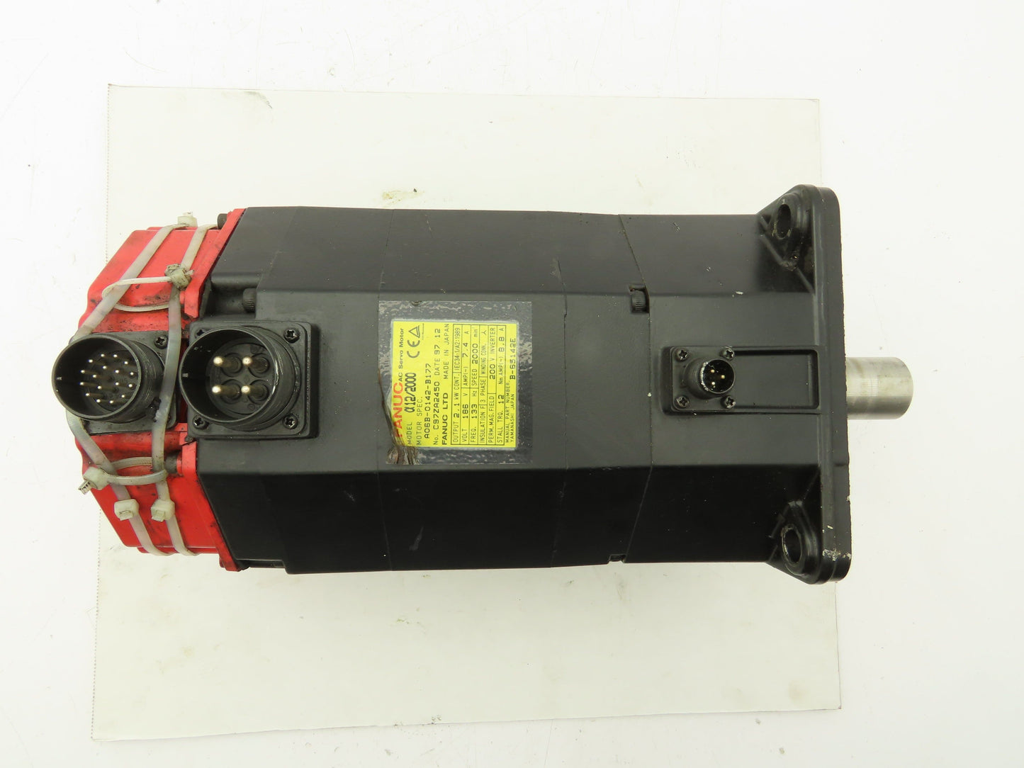 Fanuc A06B-0142-B177 AC Servo Motor 2.1kW 2000 RPM 186V 7.4A 3PH