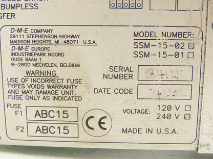 DME SSM-15-02 Temperature Control Module Smart Start Hot Runner
