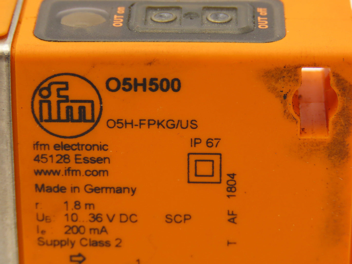 IFM Efector O5H-FPKG/US Diffuse Reflection Sensor Background Suspension Lot of 3