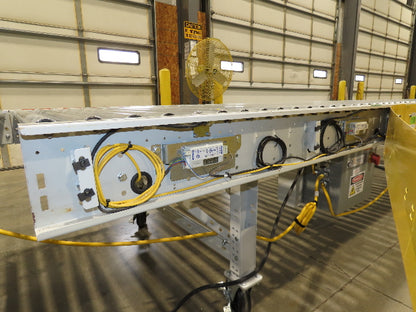 ConveyX 52"x 55' Power Roller Conveyor 48"BF Walk-Thru Gate 115V Variable Speed