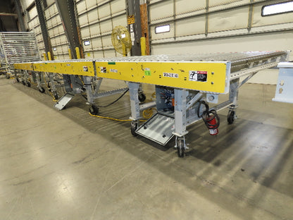 ConveyX 52"x 55' Power Roller Conveyor 48"BF Walk-Thru Gate 115V Variable Speed