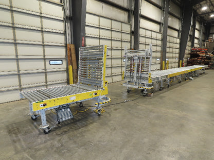 ConveyX 52"x 55' Power Roller Conveyor 48"BF Walk-Thru Gate 115V Variable Speed