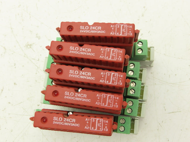 Weidmüller SLO24CR Delcon DC Output Module 24VDC Input 60VDC Output Lot of 5