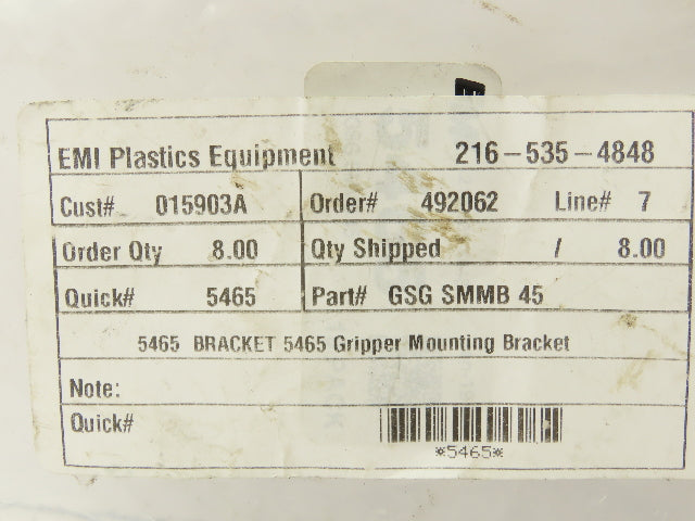 EMI 5465 Gripper Mounting Bracket 10mm Stud Lot of 3
