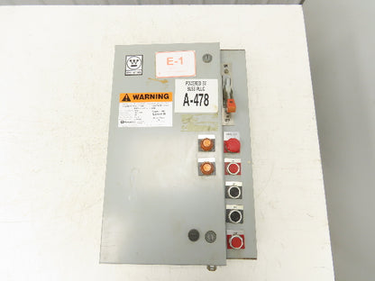 Westinghouse Combination Motor Starter NEMA 1 Size 10Hp 480V Oversized Enclosure