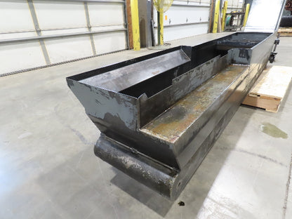 Enomoto Hinge Belt CNC Chip Conveyor 15"x 88" Infeed 46" Discharge 220V 3PH