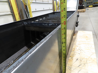 Enomoto Hinge Belt CNC Chip Conveyor 15"x 88" Infeed 46" Discharge 220V 3PH